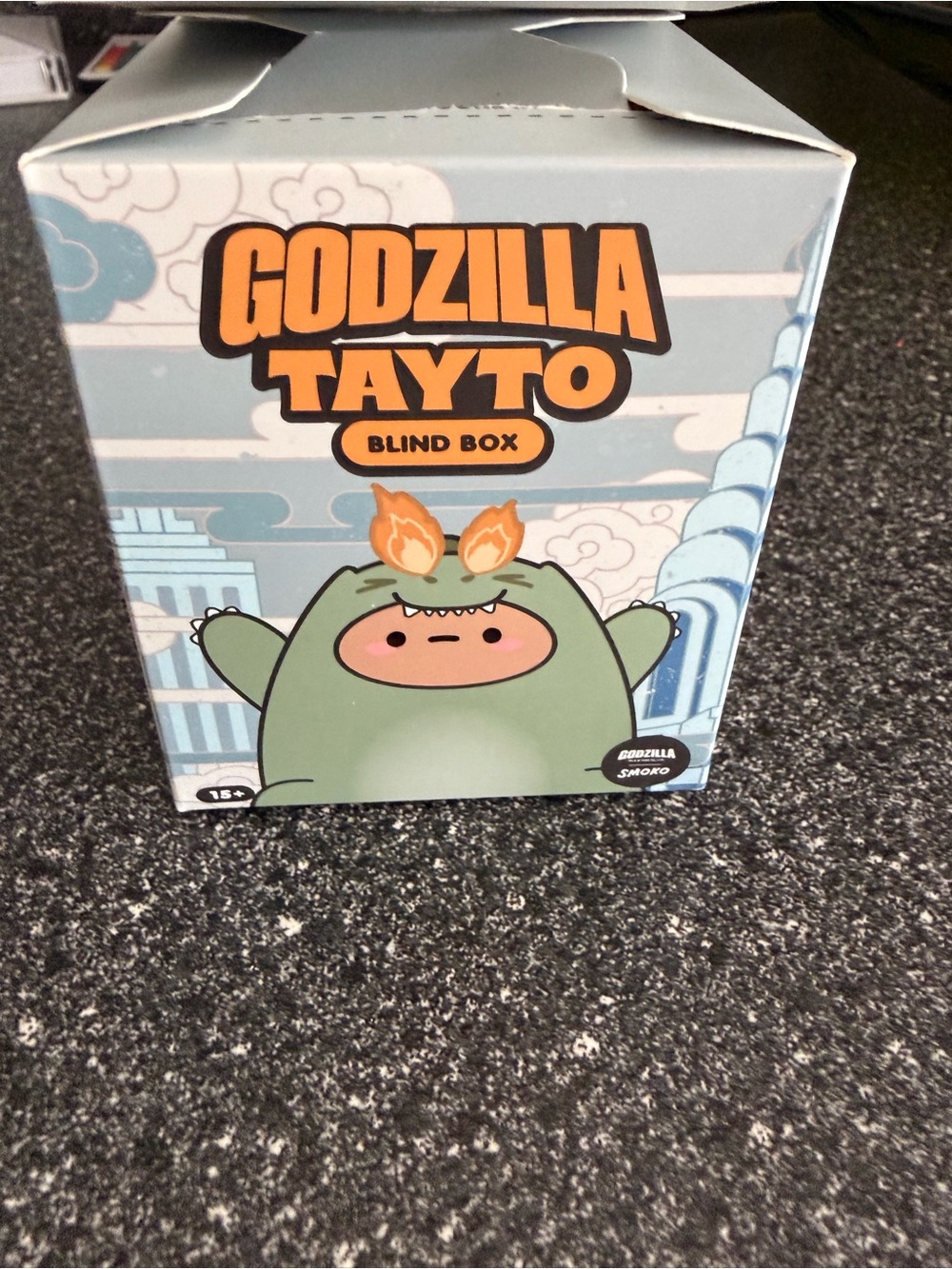 Godzilla smoko collab Godzilla tayto- grey Godzilla